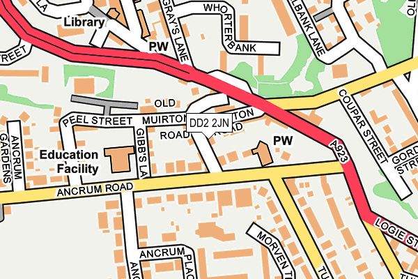 DD2 2JN map - OS OpenMap – Local (Ordnance Survey)