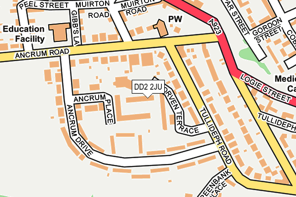 DD2 2JU map - OS OpenMap – Local (Ordnance Survey)