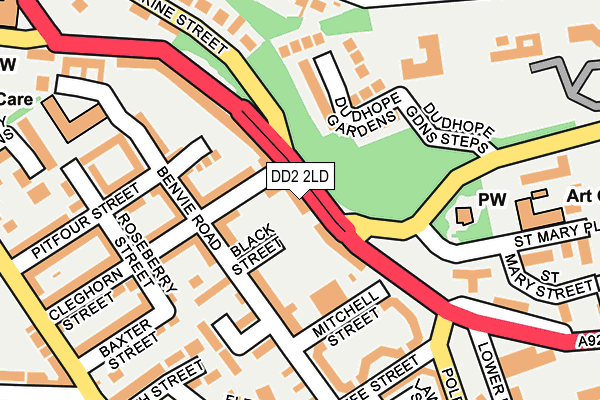 DD2 2LD map - OS OpenMap – Local (Ordnance Survey)