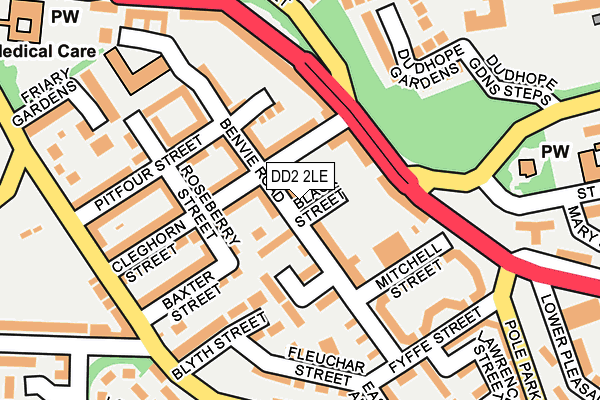 DD2 2LE map - OS OpenMap – Local (Ordnance Survey)