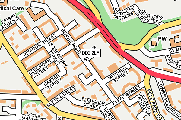 DD2 2LF map - OS OpenMap – Local (Ordnance Survey)