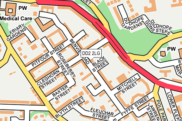 DD2 2LG map - OS OpenMap – Local (Ordnance Survey)