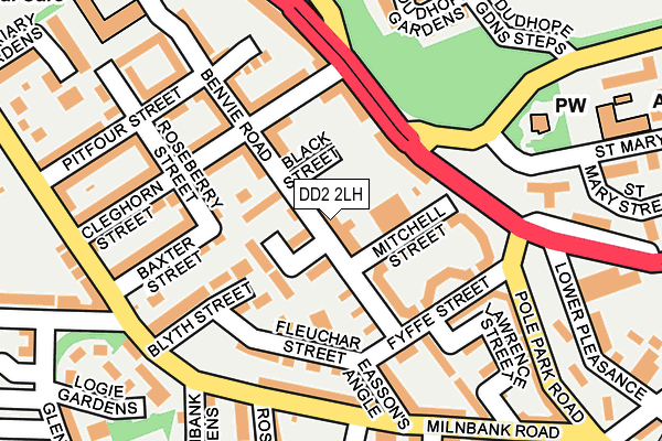 DD2 2LH map - OS OpenMap – Local (Ordnance Survey)