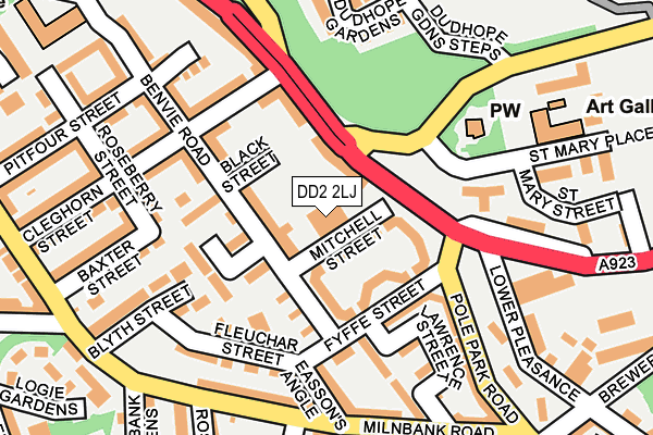 DD2 2LJ map - OS OpenMap – Local (Ordnance Survey)