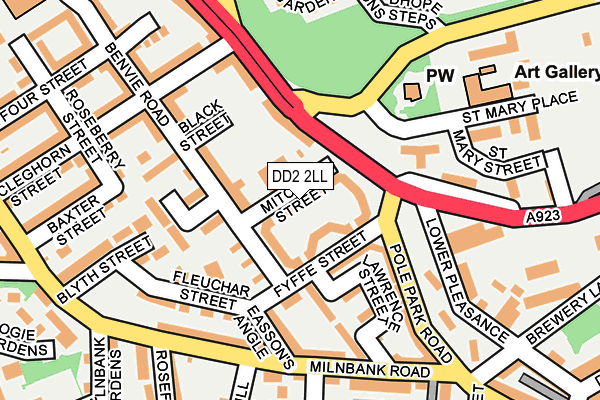 DD2 2LL map - OS OpenMap – Local (Ordnance Survey)