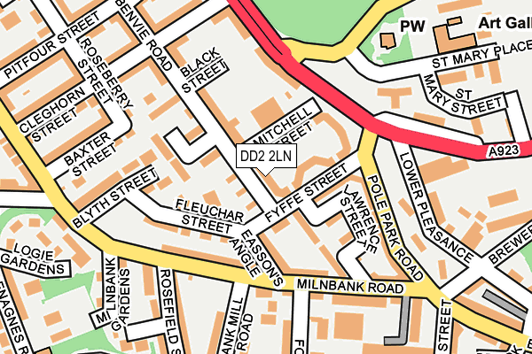 DD2 2LN map - OS OpenMap – Local (Ordnance Survey)