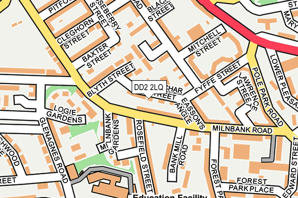 DD2 2LQ map - OS OpenMap – Local (Ordnance Survey)