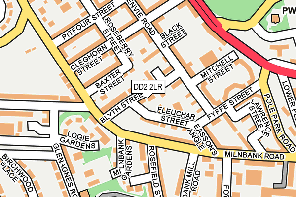 DD2 2LR map - OS OpenMap – Local (Ordnance Survey)