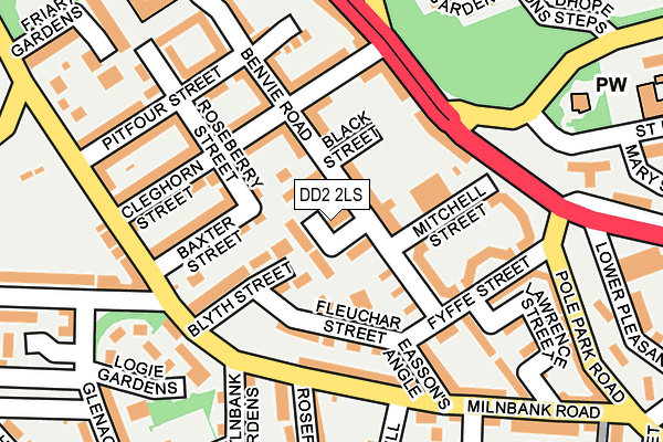DD2 2LS map - OS OpenMap – Local (Ordnance Survey)