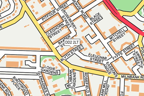 DD2 2LT map - OS OpenMap – Local (Ordnance Survey)