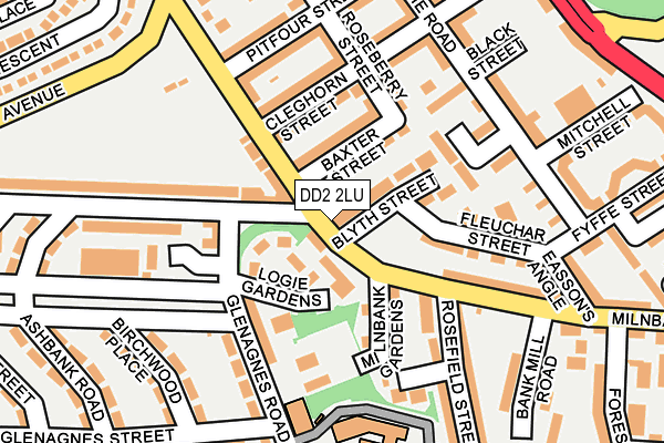DD2 2LU map - OS OpenMap – Local (Ordnance Survey)