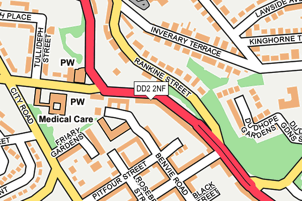 DD2 2NF map - OS OpenMap – Local (Ordnance Survey)