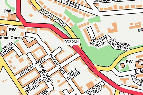 DD2 2NH map - OS OpenMap – Local (Ordnance Survey)