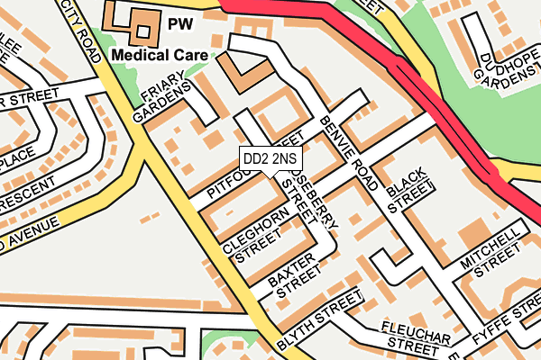 DD2 2NS map - OS OpenMap – Local (Ordnance Survey)