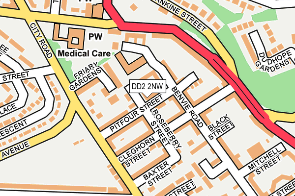 DD2 2NW map - OS OpenMap – Local (Ordnance Survey)
