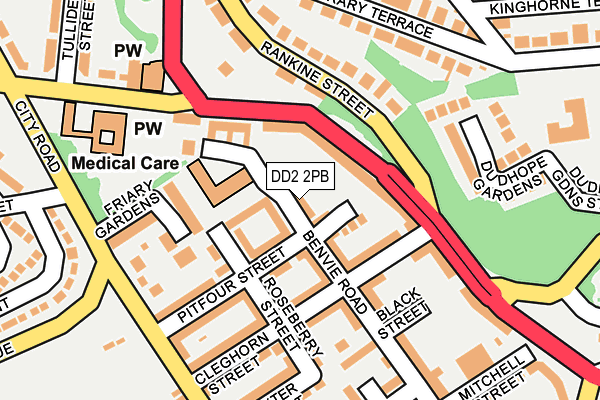 DD2 2PB map - OS OpenMap – Local (Ordnance Survey)