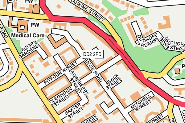 DD2 2PD map - OS OpenMap – Local (Ordnance Survey)