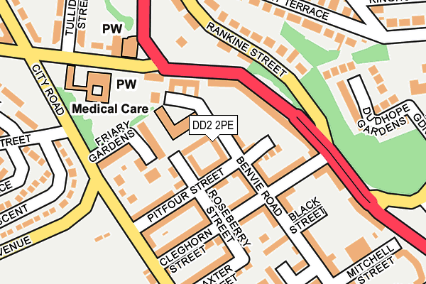 DD2 2PE map - OS OpenMap – Local (Ordnance Survey)