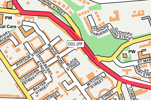 DD2 2PF map - OS OpenMap – Local (Ordnance Survey)