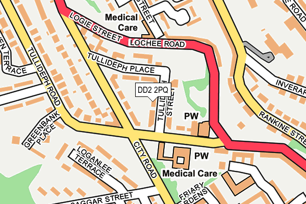 DD2 2PQ map - OS OpenMap – Local (Ordnance Survey)