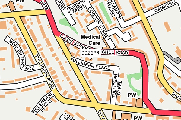 DD2 2PR map - OS OpenMap – Local (Ordnance Survey)