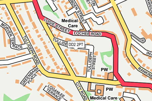 DD2 2PT map - OS OpenMap – Local (Ordnance Survey)