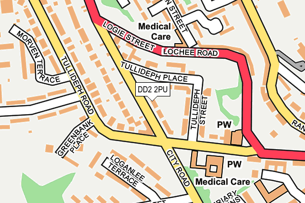 DD2 2PU map - OS OpenMap – Local (Ordnance Survey)