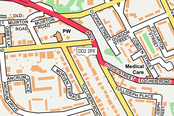 DD2 2PX map - OS OpenMap – Local (Ordnance Survey)