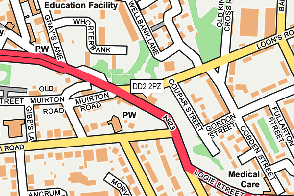 DD2 2PZ map - OS OpenMap – Local (Ordnance Survey)