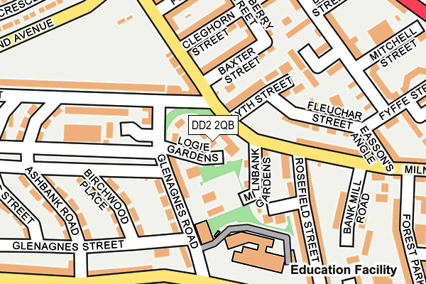 DD2 2QB map - OS OpenMap – Local (Ordnance Survey)