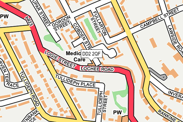 DD2 2QF map - OS OpenMap – Local (Ordnance Survey)