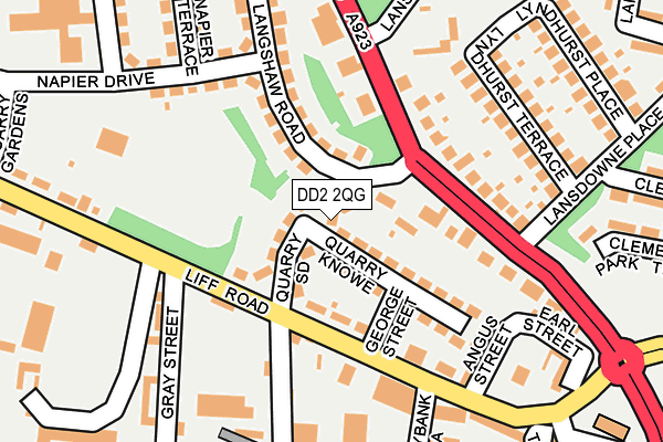 DD2 2QG map - OS OpenMap – Local (Ordnance Survey)