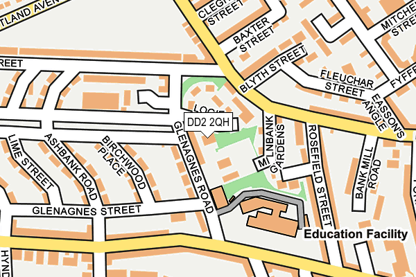 DD2 2QH map - OS OpenMap – Local (Ordnance Survey)