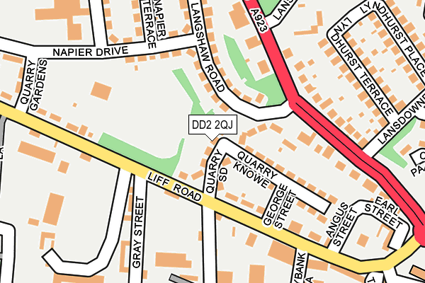 DD2 2QJ map - OS OpenMap – Local (Ordnance Survey)