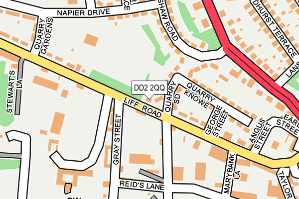 DD2 2QQ map - OS OpenMap – Local (Ordnance Survey)