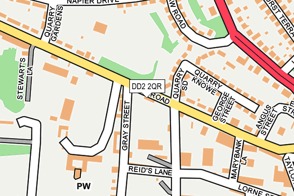 DD2 2QR map - OS OpenMap – Local (Ordnance Survey)