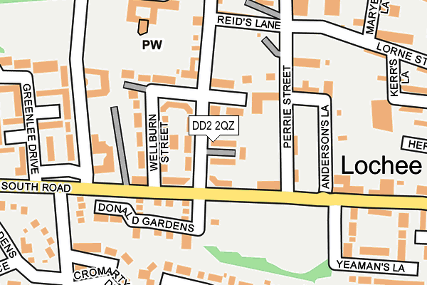 DD2 2QZ map - OS OpenMap – Local (Ordnance Survey)