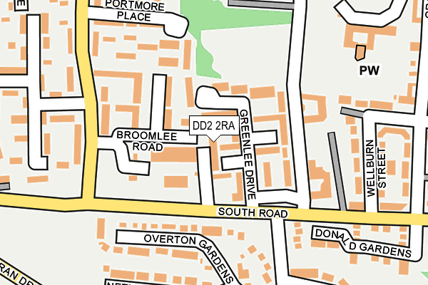 DD2 2RA map - OS OpenMap – Local (Ordnance Survey)