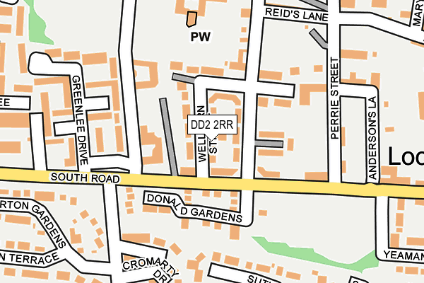 DD2 2RR map - OS OpenMap – Local (Ordnance Survey)