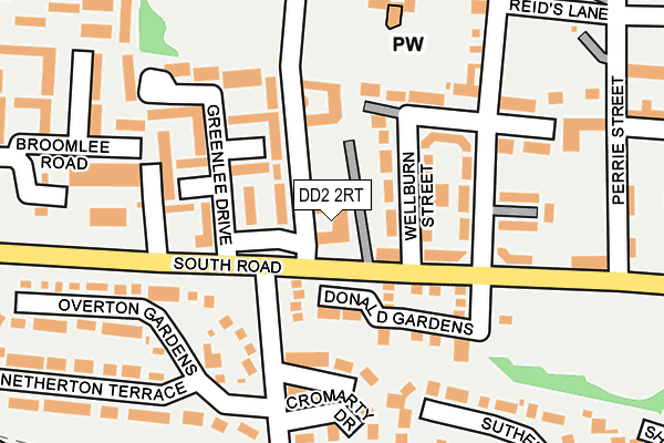 DD2 2RT map - OS OpenMap – Local (Ordnance Survey)