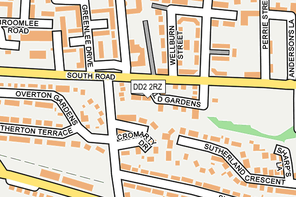 DD2 2RZ map - OS OpenMap – Local (Ordnance Survey)