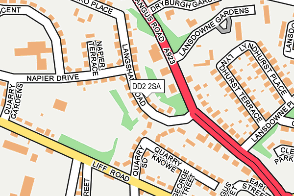 DD2 2SA map - OS OpenMap – Local (Ordnance Survey)