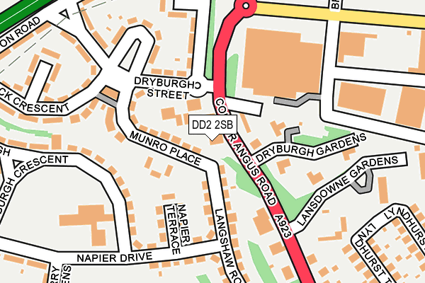 DD2 2SB map - OS OpenMap – Local (Ordnance Survey)