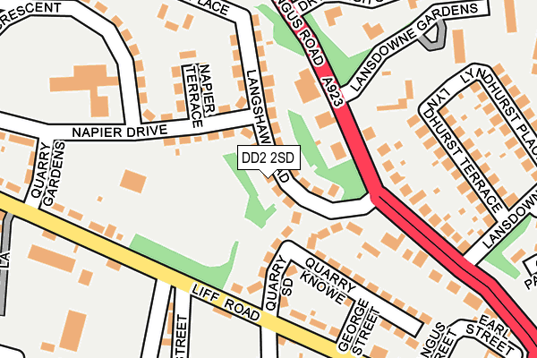 DD2 2SD map - OS OpenMap – Local (Ordnance Survey)