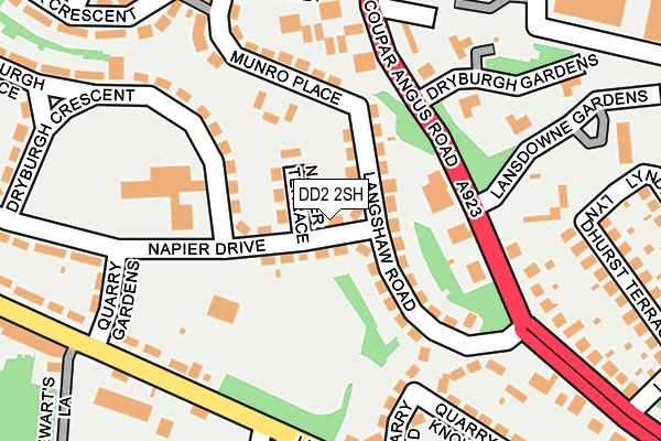 DD2 2SH map - OS OpenMap – Local (Ordnance Survey)