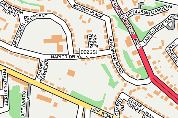 DD2 2SJ map - OS OpenMap – Local (Ordnance Survey)