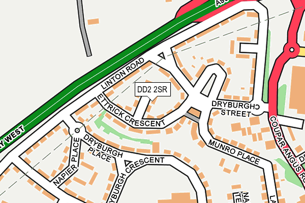 DD2 2SR map - OS OpenMap – Local (Ordnance Survey)