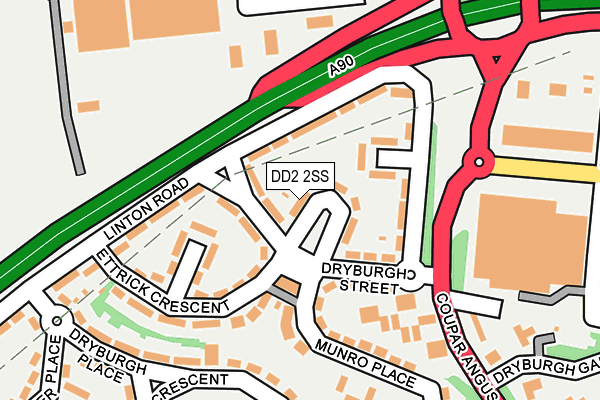 DD2 2SS map - OS OpenMap – Local (Ordnance Survey)