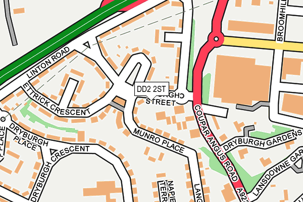 DD2 2ST map - OS OpenMap – Local (Ordnance Survey)