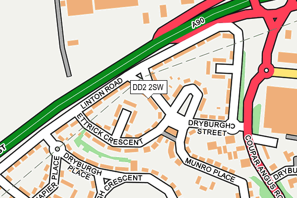 DD2 2SW map - OS OpenMap – Local (Ordnance Survey)